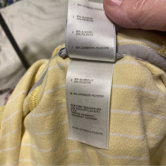 The North Face Yellow stripe Quarter-Zip Fleece Sweater large A5 series women’s - Picture 10 of 11